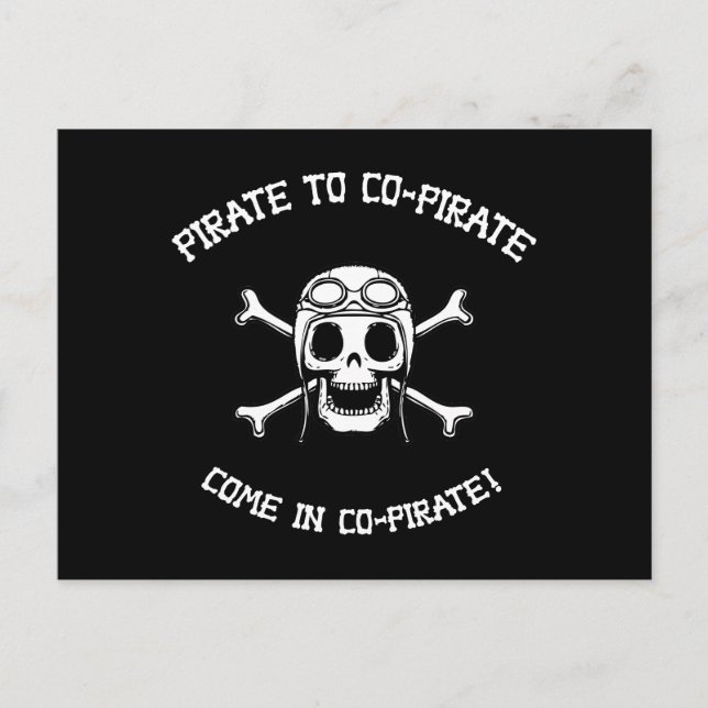 Carte Postale Pirate et co-pirate (Devant)