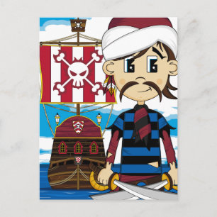 Carte postale Pirate et expédition
