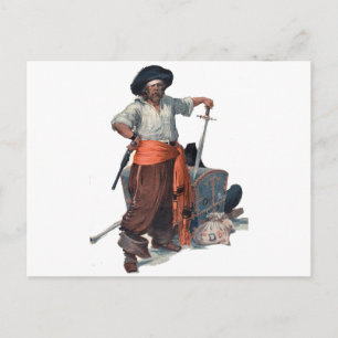 Carte Postale Pirate Et Trésor