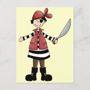 Carte Postale Pirate Girl