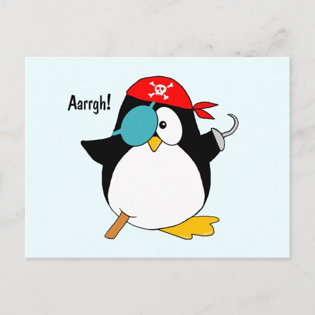 Carte Postale Pirate Penguin (Devant)