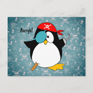 Carte Postale Pirate Penguin