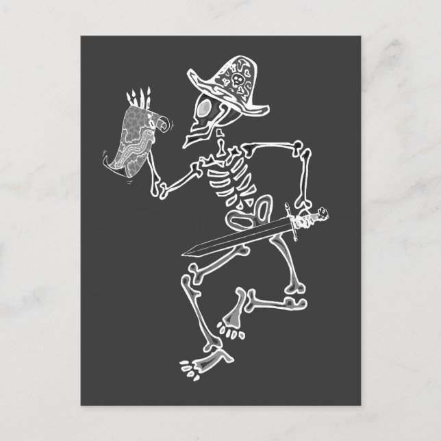 Carte Postale Pirate Skeleton Map t (Devant)