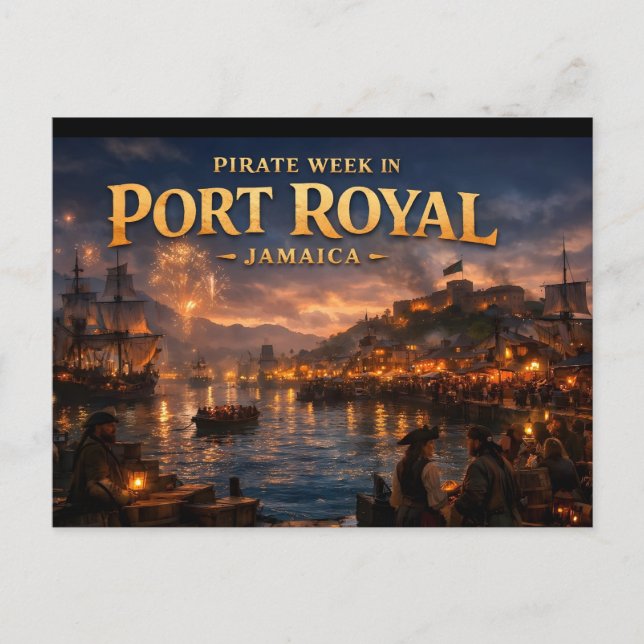 Carte Postale Pirate week in port royal (Devant)