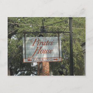 Carte Postale Pirates House Restaurant Sign Savannah Georgia