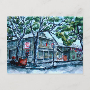 Carte Postale pirates maison savannah georgia aquarelle peinture