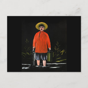 Carte Postale Pirosmani - Pêcheur dans une chemise rouge