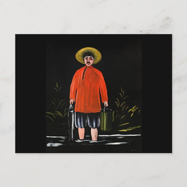 Carte Postale Pirosmani - Pêcheur dans une chemise rouge (Devant)