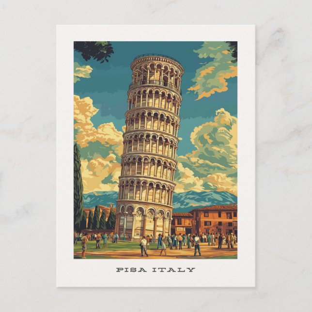 Carte postale Pisa Italie Leaning Tower Travel (Devant)