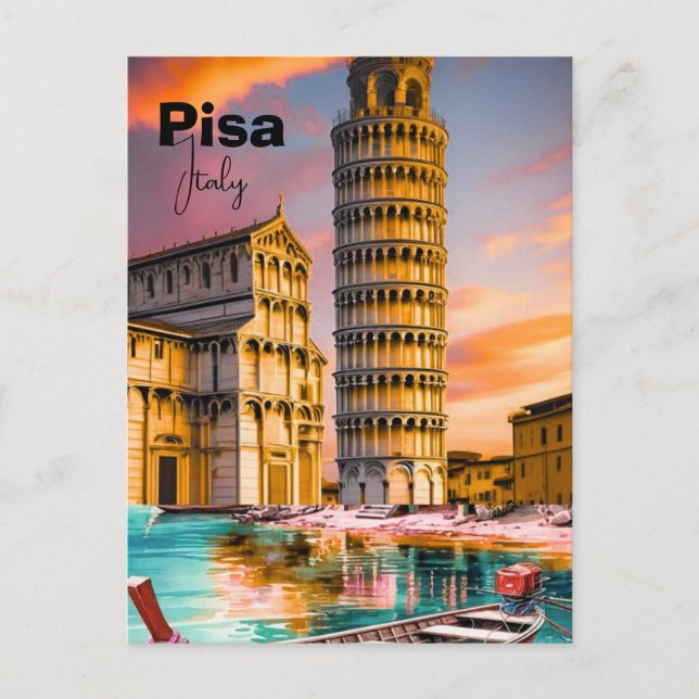 Carte Postale Pisa Italy Travel Postcard, Pisa Travel Art Postca (Devant)