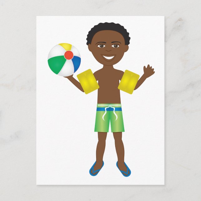 Carte Postale Piscine Ball Boy (Devant)