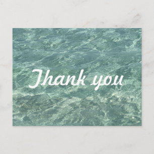 Carte Postale Piscine en eau Plage Océan Motifs Merci