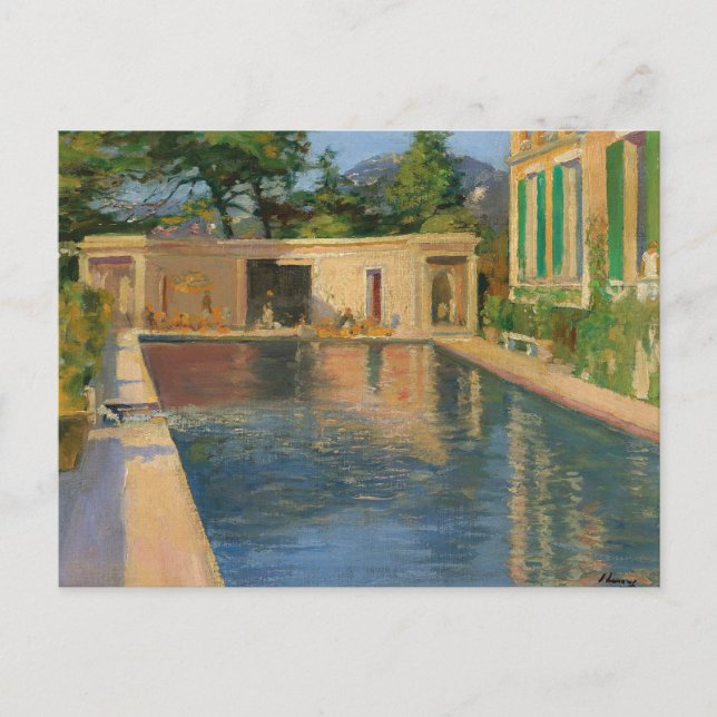 Carte Postale Piscine, sud de la France | Sir John Lavery (Devant)