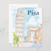 Pise Italie Aquarelle Peinture Voyage