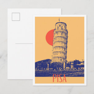 Carte Postale Pise Italie Art vintage Voyage