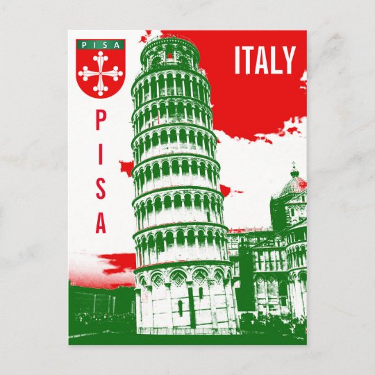 Carte Postale Pise Italie La Tour Penchee Zazzle Fr