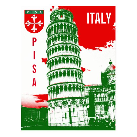 Carte Postale Pise Italie La Tour Penchee Zazzle Fr