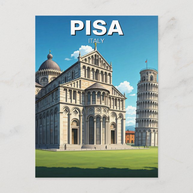 Carte Postale Pise Italie Travel Piazza dei Miracoli (Devant)