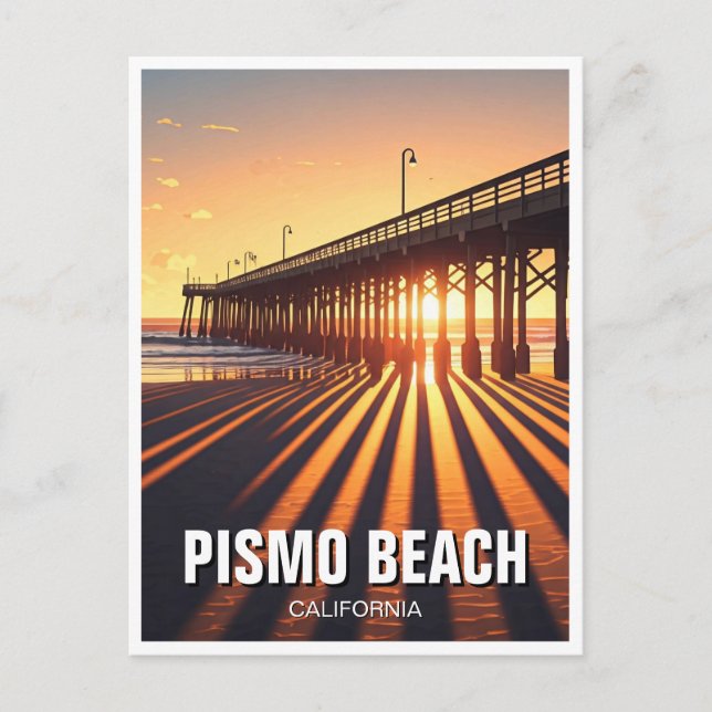 Carte Postale Pismo Beach Pier Californie (Devant)