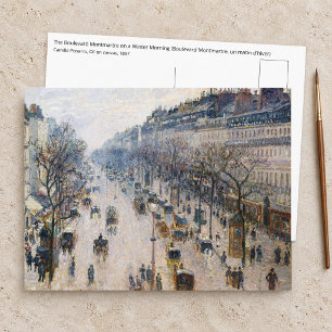 Carte Postale Pissarro - Boulevard Montmartre, matin d'hiver
