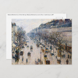 Carte Postale Pissarro - Boulevard Montmartre, Matin d'hiver