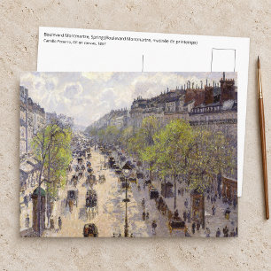 Carte Postale Pissarro - Boulevard Montmartre, Printemps