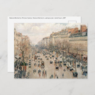 Carte Postale Pissarro - Boulevard Montmartre, Soleil après-midi