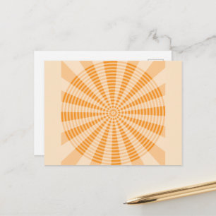 Carte Postale Pissenlit, Spirale Orange, Art Abstrait Bohème