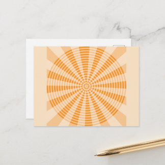 Carte Postale Pissenlit, Spirale Orange, Art Abstrait Bohème