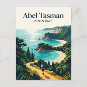 Carte Postale Piste côtière Abel Tasman Nouvelle-Zélande