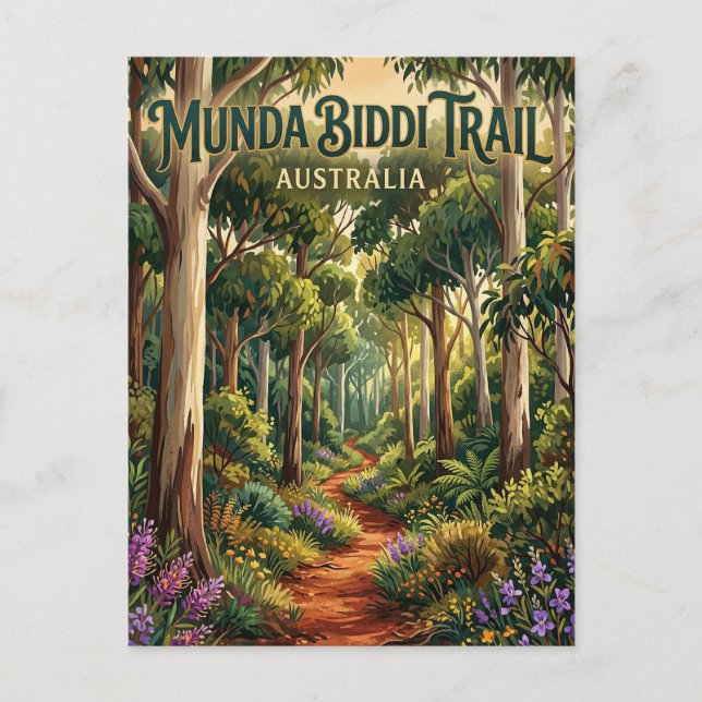 Carte Postale Piste cyclable Munda Biddi Australie (Devant)