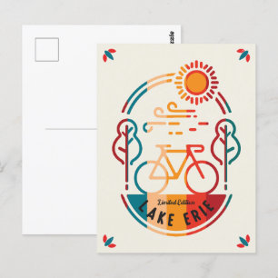 Carte Postale Piste cyclable Retro Lake Erie