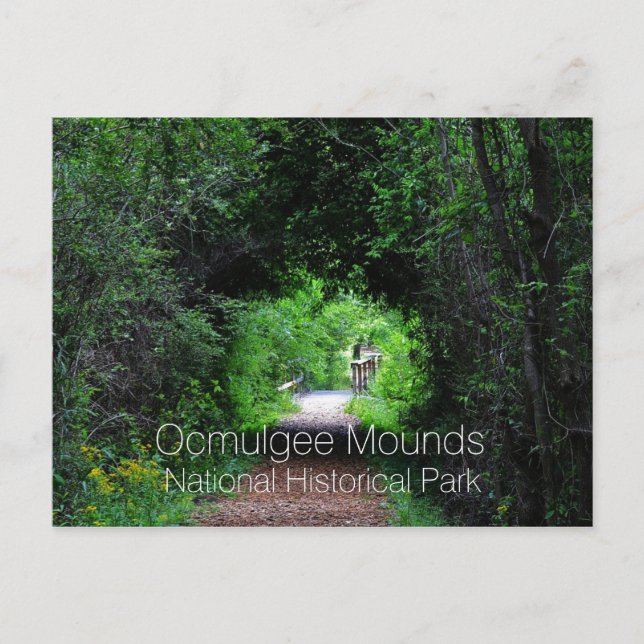 Carte Postale Piste Opelofa, Ocmulgee Mounds, GA (Devant)