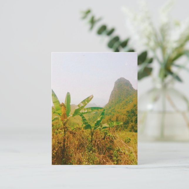 Carte Postale Piste Vang Vieng - Laos (Debout devant)