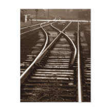 Carte postale ~ PISTES DE TRAIN VIDES ~ Commutateu