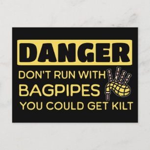 Carte Postale Pistolet Bagpipe Danger