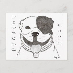 Carte postale Pitbull Love