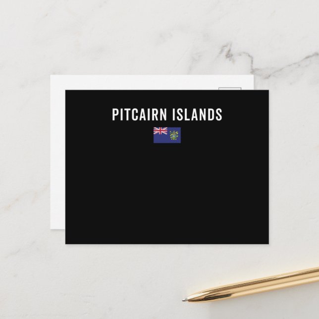 Carte Postale Pitcairn Islands Flag - Patriotic Flag (Devant/Arrière en situation)