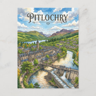 Carte Postale Pitlochry Écosse