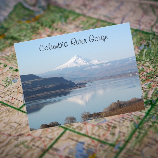 Carte Postale Pittoresque Columbia River Gorge Photo Voyage (In Situ Map)