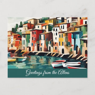 Carte Postale Pittoresque Italie Bold Coloré Custom Sea Coast