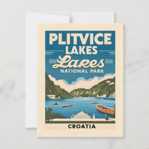 Carte postale pittoresque Plitvice Lakes Croatia -