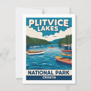 Carte postale pittoresque Plitvice Lakes Croatia -