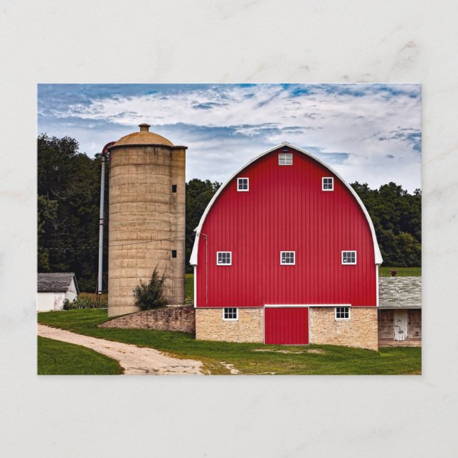Carte Postale Pittoresque Rural Photographie Farmhouse USA Campa (Devant)