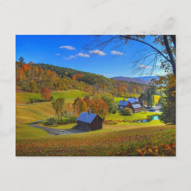 Carte Postale Pittoresque Vermont, belle photo de paysage, (Devant)