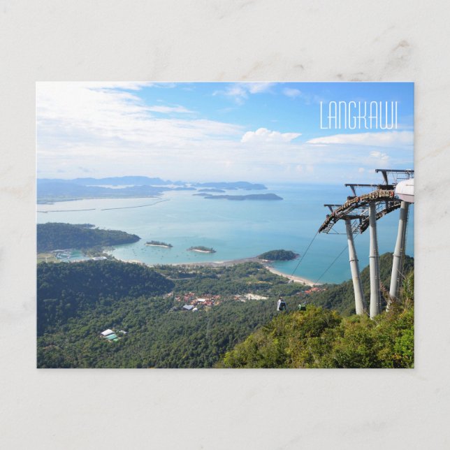 Carte Postale Pittoresque vue Langkawi Téléphérique Voyage Souve (Devant)