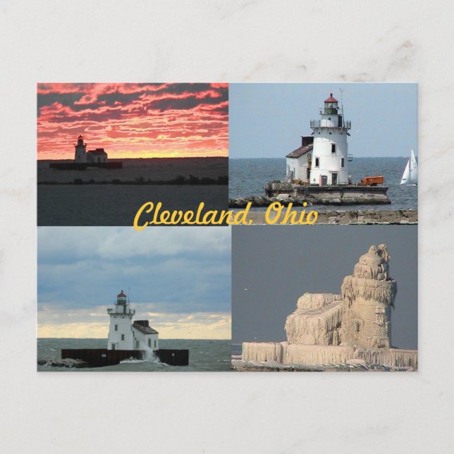 Carte postale pittoresque West Lighthouse (Clevela (Devant)