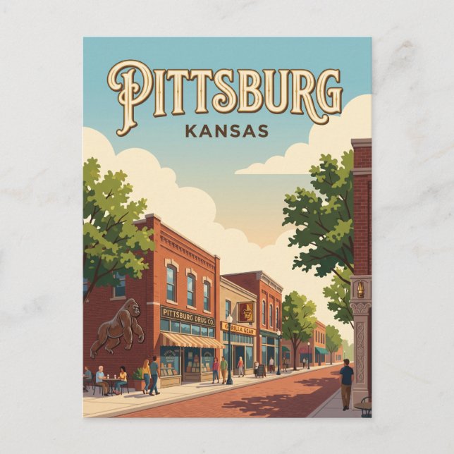 Carte Postale Pittsburg, Kansas (Devant)