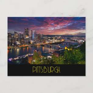 Carte Postale Pittsburgh à la nuit