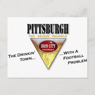 Carte Postale Pittsburgh Drinkin' Town avec un problème de footb